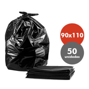 BOLSAS 90X110 NEGRA 45 MICR X 50 U