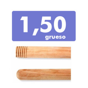 CABO CON ROSCA MADERA GRUESO 1.5 1RA CALIDAD