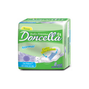 TOALLAS FEMENINAS DONCELLA NORMAL C/DES X 8U.