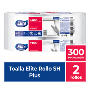 TOALLA EN ROLLO 6309 ELITE PLUS SH 300M X2 UNIDADES
