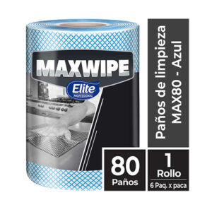 PAÑO MAXWIPE X80 REUTILIZABLES ROLLO X80/6 AZUL