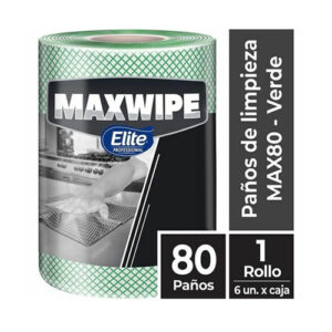 PAÑO MAXWIPE X80 REUTILIZABLES ROLLO X80/6 VERDE