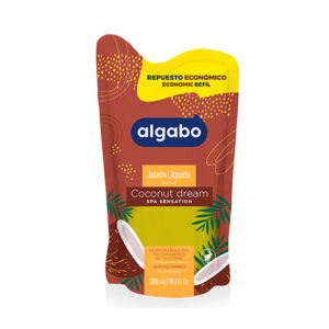 JABON LIQUIDO ALGABO REP CREM/CIT/COCO Y VAI/ FLOWER MIX/ FLORAL/ GREEN 300ML.