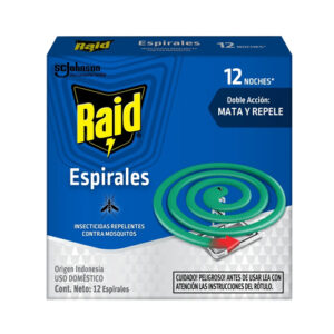 RAID ESPIRALES VERDE ESTUCHES X12