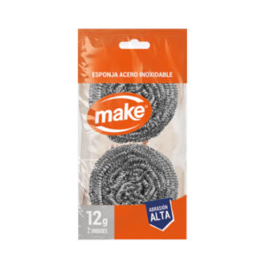 ESPONJA ACERO INOX X 12 GRS X2 UNID MAKE