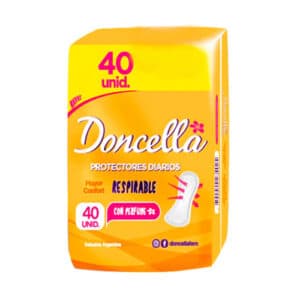 PROTECTORES DIARIOS DONCELLA TELA RESPIRABLE C/DES X40U