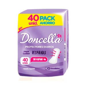 PROTECTORES DIARIOS DONCELLA TELA RESPIRABLE S/DES X40U
