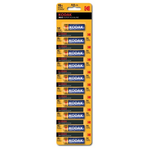 PILAS AA KODAK MAX ALKALINE BLISTER PERF X 10U