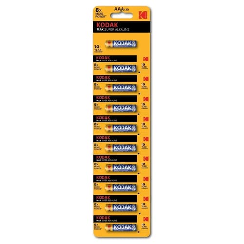 PILAS AAA KODAK MAX ALKALINE BLISTER PERF X 10U